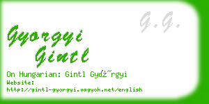 gyorgyi gintl business card